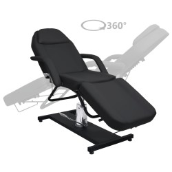 vidaXL Massagetisch Schwarz 180x62x(87-112) cm  