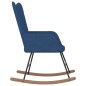 vidaXL Schaukelsessel mit Hocker Blau Stoff vidaXL Schaukelsessel mit Hocker Blau Stoff