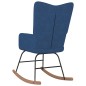 vidaXL Schaukelsessel mit Hocker Blau Stoff vidaXL Schaukelsessel mit Hocker Blau Stoff