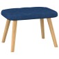 vidaXL Schaukelsessel mit Hocker Blau Stoff vidaXL Schaukelsessel mit Hocker Blau Stoff