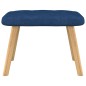vidaXL Schaukelsessel mit Hocker Blau Stoff vidaXL Schaukelsessel mit Hocker Blau Stoff