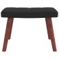 vidaXL Schaukelstuhl mit Hocker Schwarz Samt und PVC vidaXL Schaukelstuhl mit Hocker Schwarz Samt und PVC