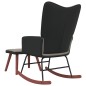 vidaXL Schaukelsessel mit Hocker Hellgrau Samt und PVC vidaXL Schaukelsessel mit Hocker Hellgrau Samt und PVC