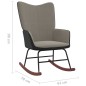 vidaXL Schaukelsessel mit Hocker Hellgrau Samt und PVC vidaXL Schaukelsessel mit Hocker Hellgrau Samt und PVC