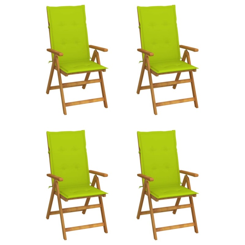 vidaXL Garten-Liegestühle 4 Stk. mit Kissen Akazie Massivholz vidaXL Garten-Liegestühle 4 Stk. mit Kissen Akazie Massivholz