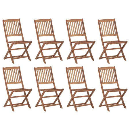 vidaXL Klappbare Gartenstühle 8 Stk. Massivholz Akazie