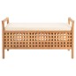 vidaXL Sitzbank mit Stauraum 93×49×49 cm Walnuss Massivholz vidaXL Sitzbank mit Stauraum 93×49×49 cm Walnuss Massivholz