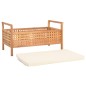 vidaXL Sitzbank mit Stauraum 93×49×49 cm Walnuss Massivholz vidaXL Sitzbank mit Stauraum 93×49×49 cm Walnuss Massivholz