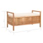 vidaXL Sitzbank mit Stauraum 93×49×49 cm Walnuss Massivholz vidaXL Sitzbank mit Stauraum 93×49×49 cm Walnuss Massivholz