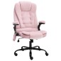 vidaXL Massage-Bürostuhl Rosa Samt vidaXL Massage-Bürostuhl Rosa Samt