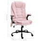 vidaXL Massage-Bürostuhl Rosa Samt vidaXL Massage-Bürostuhl Rosa Samt