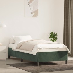 vidaXL Bettgestell Dunkelgrün 90x190 cm Samt