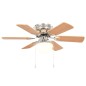 vidaXL Dekorativer Deckenventilator mit Leuchtmittel 82 cm Hellbraun vidaXL Dekorativer Deckenventilator mit Leuchtmittel 82 cm Hellbraun