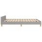 Bettgestell mit Kopfteil Hellgrau 140x200 cm Stoff Bettgestell mit Kopfteil Hellgrau 140x200 cm Stoff