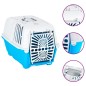 vidaXL Transportbox für Haustiere Weiß Blau 55x36x36 cm Polypropylen vidaXL Transportbox für Haustiere Weiß Blau 55x36x36 cm Polypropylen