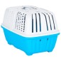 vidaXL Transportbox für Haustiere Weiß Blau 55x36x36 cm Polypropylen vidaXL Transportbox für Haustiere Weiß Blau 55x36x36 cm Polypropylen