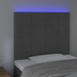vidaXL LED Kopfteil Dunkelgrau 80x5x118/128 cm Samt vidaXL LED Kopfteil Dunkelgrau 80x5x118/128 cm Samt