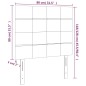 vidaXL LED Kopfteil Dunkelgrau 80x5x118/128 cm Samt vidaXL LED Kopfteil Dunkelgrau 80x5x118/128 cm Samt