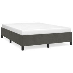 vidaXL Bettgestell Dunkelgrau 140x200 cm Samt