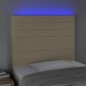 vidaXL LED Kopfteil Creme 100x5x118/128 cm Stoff