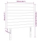 vidaXL LED Kopfteil Creme 100x5x118/128 cm Stoff