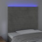 vidaXL LED Kopfteil Hellgrau 90x5x118/128 cm Samt vidaXL LED Kopfteil Hellgrau 90x5x118/128 cm Samt