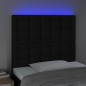 vidaXL LED Kopfteil Schwarz 80x5x118/128 cm Stoff vidaXL LED Kopfteil Schwarz 80x5x118/128 cm Stoff