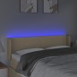 vidaXL LED Kopfteil Creme 147x16x78/88 cm Stoff