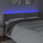vidaXL LED Kopfteil Hellgrau 183x16x78/88 cm Samt vidaXL LED Kopfteil Hellgrau 183x16x78/88 cm Samt