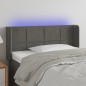 vidaXL LED Kopfteil Dunkelgrau 93x16x78/88 cm Samt