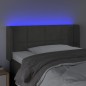 vidaXL LED Kopfteil Dunkelgrau 93x16x78/88 cm Samt