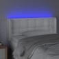 vidaXL LED Kopfteil Weiß 93x16x78/88 cm Kunstleder