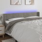 vidaXL LED Kopfteil Hellgrau 163x16x78/88 cm Samt vidaXL LED Kopfteil Hellgrau 163x16x78/88 cm Samt