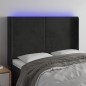 vidaXL LED Kopfteil Schwarz 147x16x118/128 cm Samt vidaXL LED Kopfteil Schwarz 147x16x118/128 cm Samt