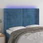 vidaXL LED Kopfteil Dunkelblau 147x16x118/128 cm Samt vidaXL LED Kopfteil Dunkelblau 147x16x118/128 cm Samt