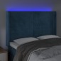 vidaXL LED Kopfteil Dunkelblau 147x16x118/128 cm Samt vidaXL LED Kopfteil Dunkelblau 147x16x118/128 cm Samt