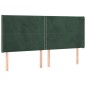vidaXL LED Kopfteil Dunkelgrün 203x16x118/128 cm Samt