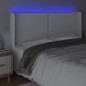 vidaXL LED Kopfteil Weiß 203x16x118/128 cm Kunstleder vidaXL LED Kopfteil Weiß 203x16x118/128 cm Kunstleder