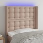 vidaXL LED Kopfteil Cappuccino-Braun 93x16x118/128 cm Kunstleder vidaXL LED Kopfteil Cappuccino-Braun 93x16x118/128 cm Kunstleder