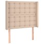 vidaXL LED Kopfteil Cappuccino-Braun 93x16x118/128 cm Kunstleder vidaXL LED Kopfteil Cappuccino-Braun 93x16x118/128 cm Kunstleder