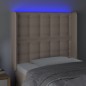 vidaXL LED Kopfteil Cappuccino-Braun 93x16x118/128 cm Kunstleder vidaXL LED Kopfteil Cappuccino-Braun 93x16x118/128 cm Kunstleder