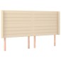 vidaXL LED Kopfteil Creme 163x16x118/128 cm Stoff