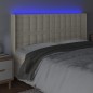 vidaXL LED Kopfteil Creme 163x16x118/128 cm Kunstleder vidaXL LED Kopfteil Creme 163x16x118/128 cm Kunstleder