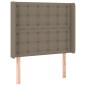 vidaXL LED Kopfteil Taupe 103x16x118/128 cm Stoff