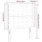vidaXL LED Kopfteil Taupe 103x16x118/128 cm Stoff