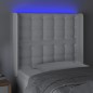 vidaXL LED Kopfteil Weiß 93x16x118/128 cm Kunstleder vidaXL LED Kopfteil Weiß 93x16x118/128 cm Kunstleder