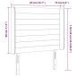 vidaXL LED Kopfteil Creme 83x16x118/128 cm Stoff vidaXL LED Kopfteil Creme 83x16x118/128 cm Stoff