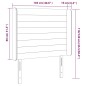 vidaXL LED Kopfteil Rosa 103x16x118/128 cm Samt vidaXL LED Kopfteil Rosa 103x16x118/128 cm Samt