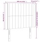 vidaXL LED Kopfteil Taupe 103x16x118/128 cm Stoff vidaXL LED Kopfteil Taupe 103x16x118/128 cm Stoff