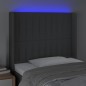 vidaXL LED Kopfteil Dunkelgrau 83x16x118/128 cm Stoff vidaXL LED Kopfteil Dunkelgrau 83x16x118/128 cm Stoff